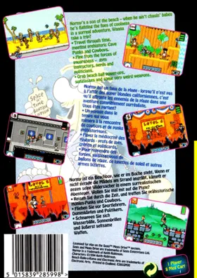 Normy's Beach Babe-O-Rama (USA, Europe) box cover back